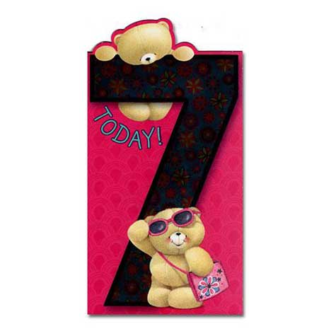 7th Birthday Forever Friends Card